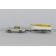 Wiking Spoor N 1:160 Mercedes 280 Wit + Boot op trailer