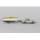 Wiking Spoor N 1:160 Mercedes 280 Wit + Boot op trailer