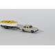 Wiking Spoor N 1:160 Mercedes 280 Wit + Boot op trailer