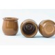 3 Kleine Menorquina keramische potten. Oorspronkelijk van de Canarische Eilanden. Bruin